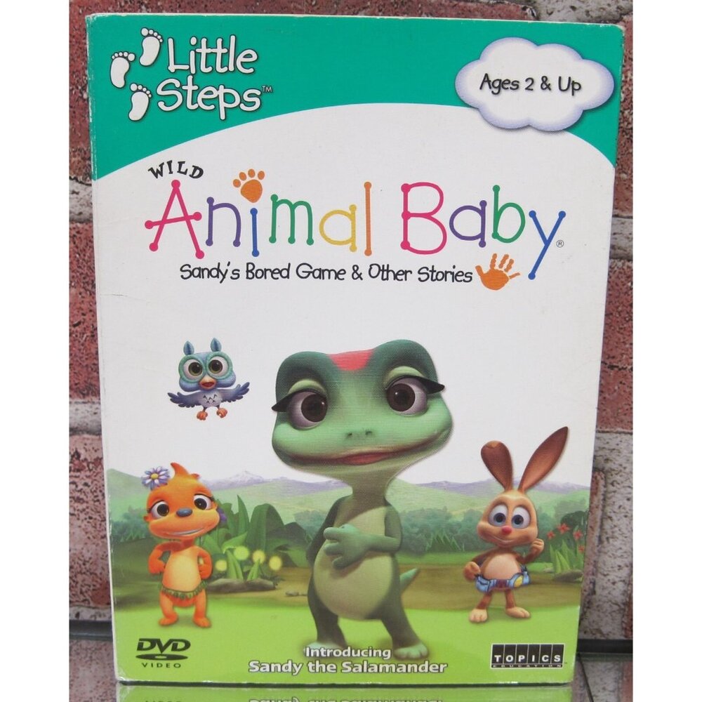 Little Steps Wild Animal Baby DVD Video Sandy's Bored Games and Other Stories